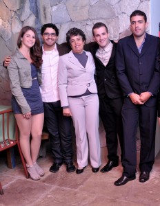 Fabio, Thiago, Alexandre, Franciane e sua mãe Gisa