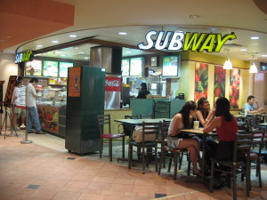 Subway_restaurant_in_the_basement_of_Raffles_City_Shopping_Centre,_Singapore_-_20060529