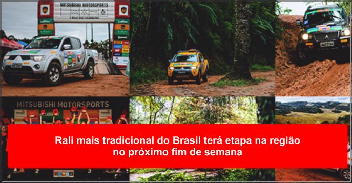 Rali mais tradicional do Brasil terá etapa na região no próximo fim de semana