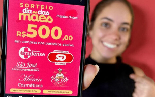 Sorteio de R$500 movimenta campanha de Dia das Mães no Prados Online e segue até sexta-feira