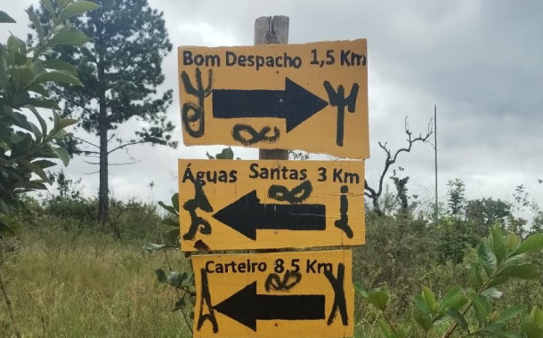IEF denuncia vandalismo em sinalização nas trilhas da Serra de São José