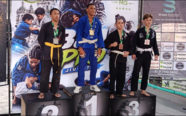 Atletas de Prados conquistam ouro e bronze no BJJ Pro, em Barbacena