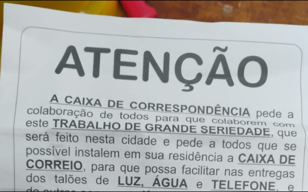 PM de Prados alerta para possível golpe envolvendo instalação de caixas de correio